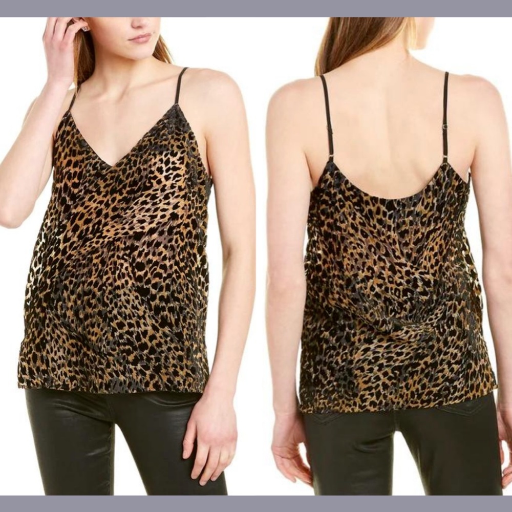 NEW Brochu Walker [ Medium ] Toledo Leopard Cami Tank Top in‎ Sabi Burnout